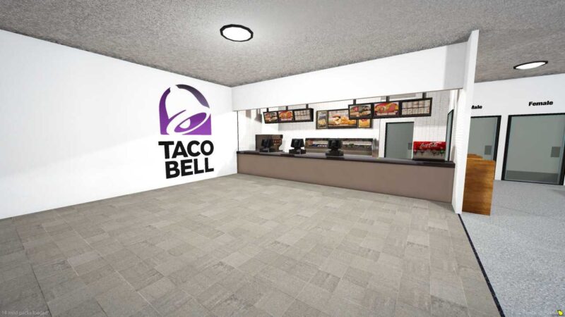 Explore teco bell fivem unique virtual experience with our menu, script, and custom restaurant MLO. Elevate your FiveM server with authentic interiors.