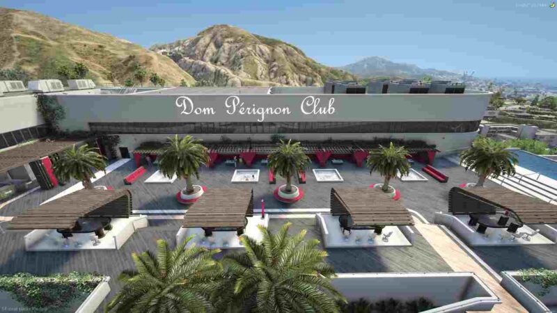 Dom Perignon Club FiveM featuring detailed nightclub design and immersive elements for a high-end roleplay experience.