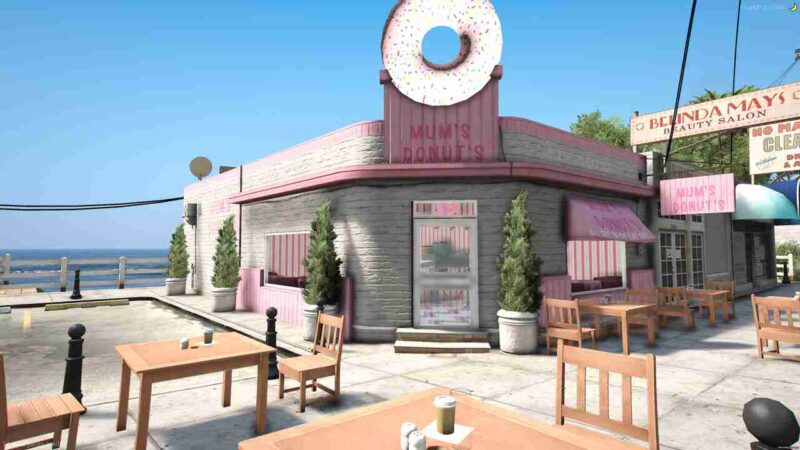 Discover Fivem's vibrant fivem donut shop scene, featuring Dunkin-inspired menus and immersive MLO locations for GTA V enthusiasts