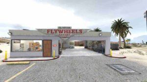 Fly Wheel Garage FiveM with modern equipment and spacious layout