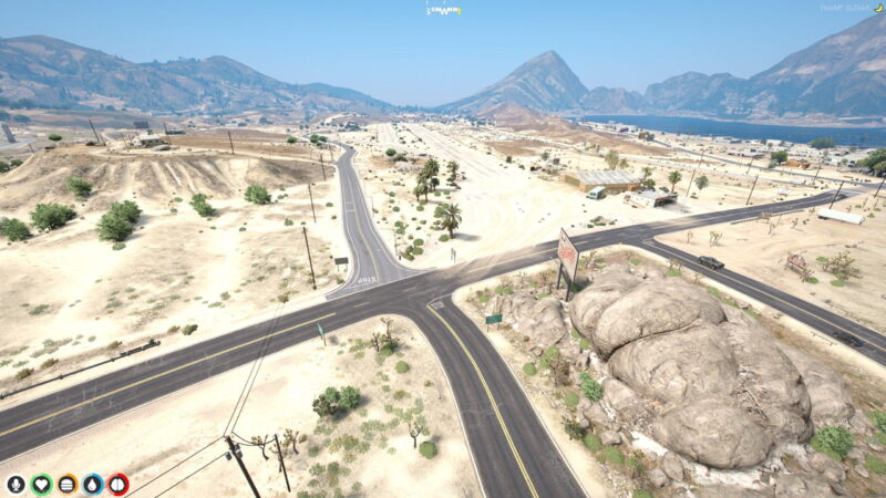 FiveM Road Textures MLO showcasing realistic road surfaces and markings