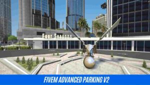 FiveM Advanced Parking V2 featuring updated parking layout and enhanced design for improved roleplay scenarios.