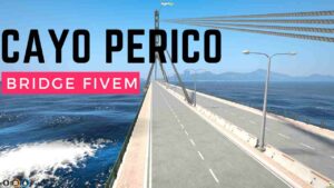 Cayo Perico Bridge FiveM featuring detailed bridge design and immersive elements for dynamic roleplay scenarios.