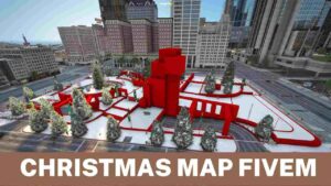 Christmas Map FiveM MLO with festive decorations and snow-covered scenery