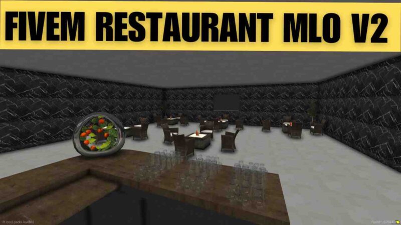 FiveM Restaurant MLO V2 interior with elegant decor and inviting ambiance