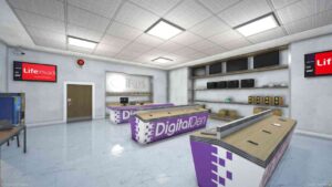 Digital Den MLO FiveM interior with high-tech gadgets and modern decor