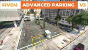 FiveM Advanced Parking V3 - detailed parking lot map for roleplay servers