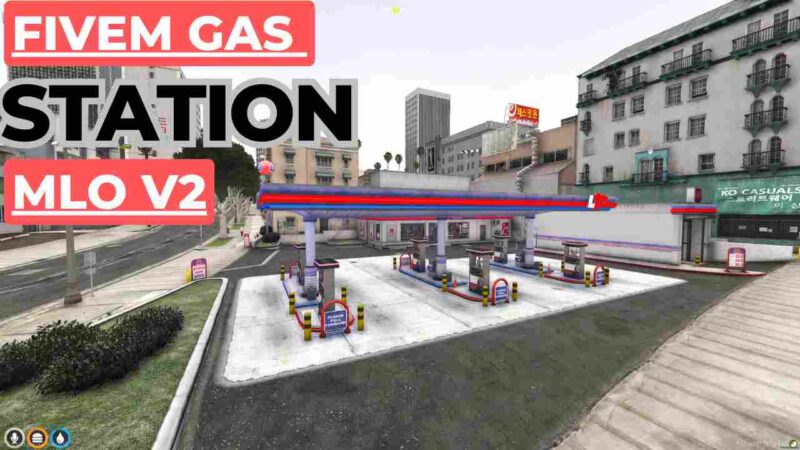 FiveM Gas Station MLO V2 detailed interior view