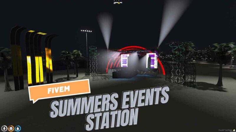 FiveM Summers Events Station vibrant summer event space in roleplay game