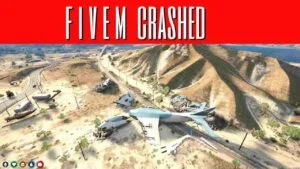 FiveM Crashed MLO scene with wrecked vehicles and debris