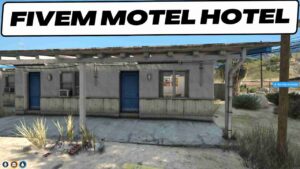 FiveM Motel Hotel interior view with modern furnishings and detailed design elements.