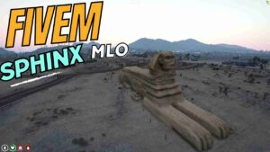 FiveM Sphinx MLO with detailed ancient Egyptian architecture for roleplay servers