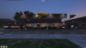 FiveM game Hells Angel MLO with custom motorcycle clubhouse