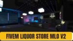 FiveM Liquor Store MLO V2 with detailed shelves and modern design for roleplay servers