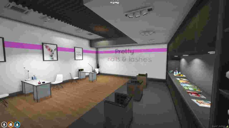 Experience luxury at our custom Fivem Nail Salon MLO V2. Explore virtual nail art studios and roleplay in our manicure paradise.