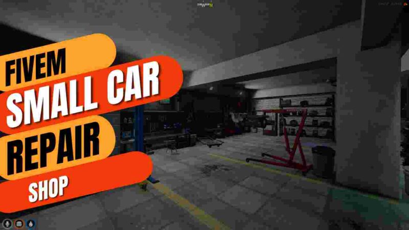 FiveM Small Car Repair Shop interior with tools and car lifts