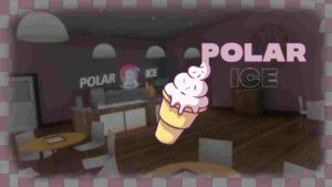 FiveM Polar Ice Cream Shop interior with counter, tables, and ice cream display