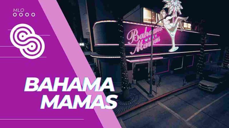 FiveM Bahama Mama nightclub interior with vibrant colors and party atmosphere