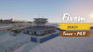 FiveM Beach Tower MLO with modern architecture and beachfront view