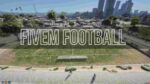 FiveM Football Map featuring a detailed soccer field and stadium layout.