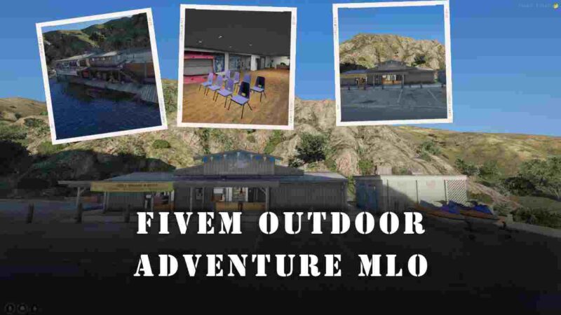 FiveM Outdoor Adventure MLO - Detailed view of the virtual outdoor environment featuring trails, foliage, and scenic elements.